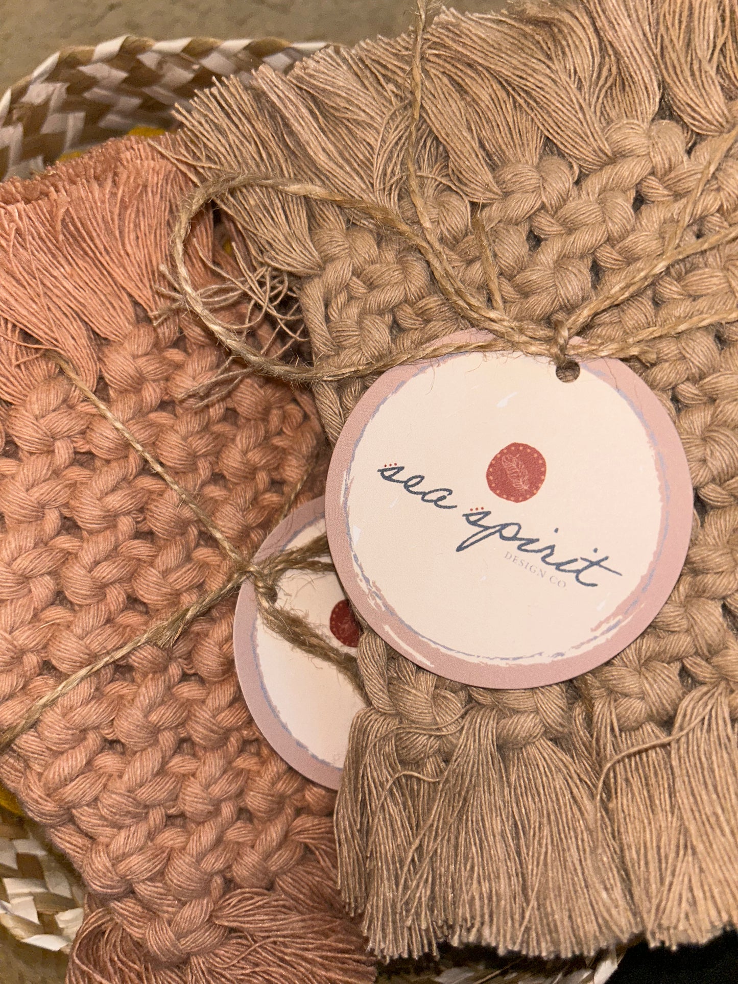 Macrame Coasters with Fringe- Pick Color