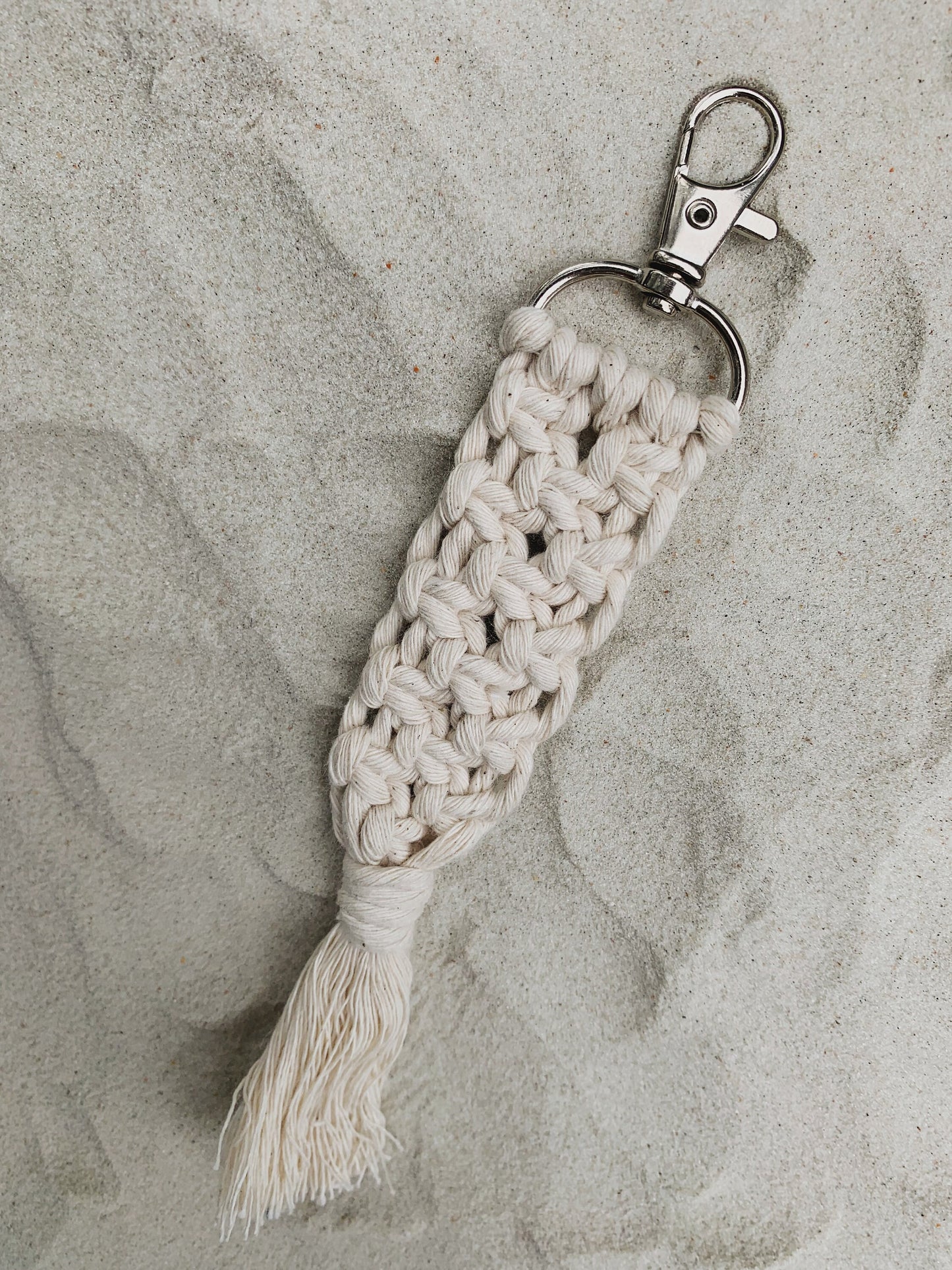 boho macrame keychain