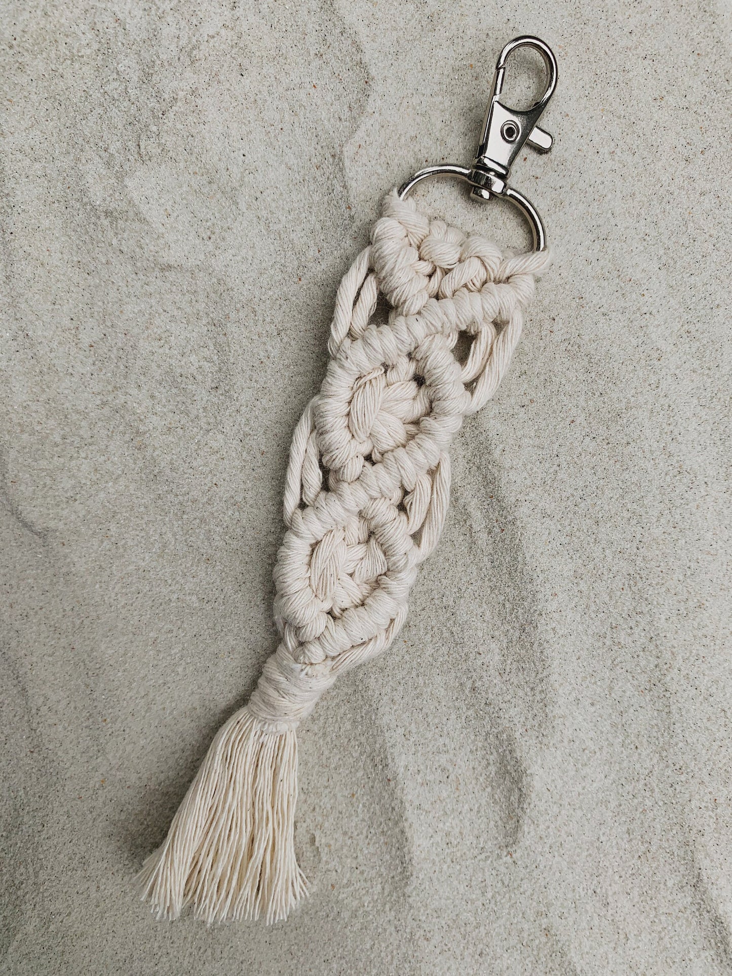 boho macrame keychain