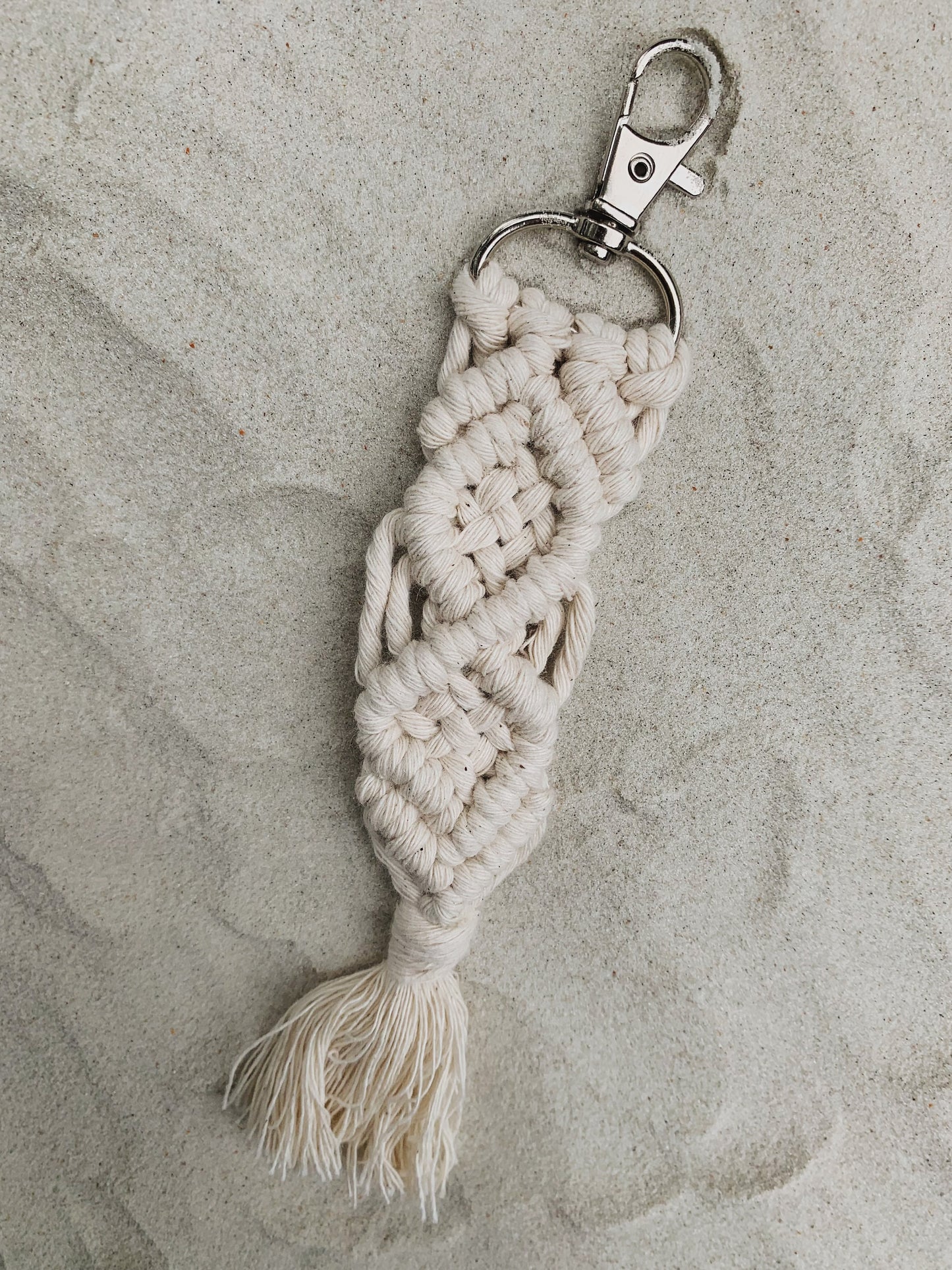 boho macrame keychain